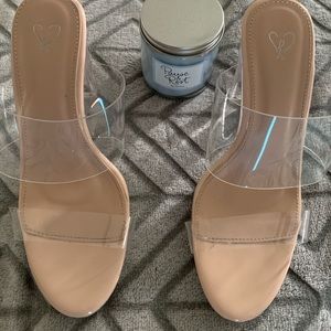 Clear heels